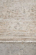 Margot Sandstone hall runner in soft natural beige with a distressed vintage look, available at Rugs N Timber Belrose.