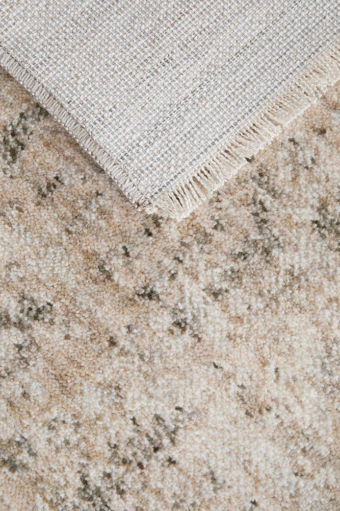 Margot Sandstone hall runner in soft natural beige with a distressed vintage look, available at Rugs N Timber Belrose.