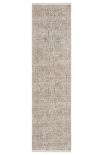 Margot Sandstone hall runner in soft natural beige with a distressed vintage look, available at Rugs N Timber Belrose.