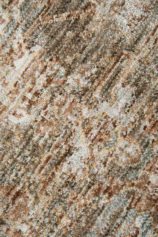 Margot Woodland hall runner featuring moss green and brown earthy tones in a vintage distressed style, Rugs N Timber Belrose.