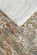 Margot Woodland hall runner featuring moss green and brown earthy tones in a vintage distressed style, Rugs N Timber Belrose.