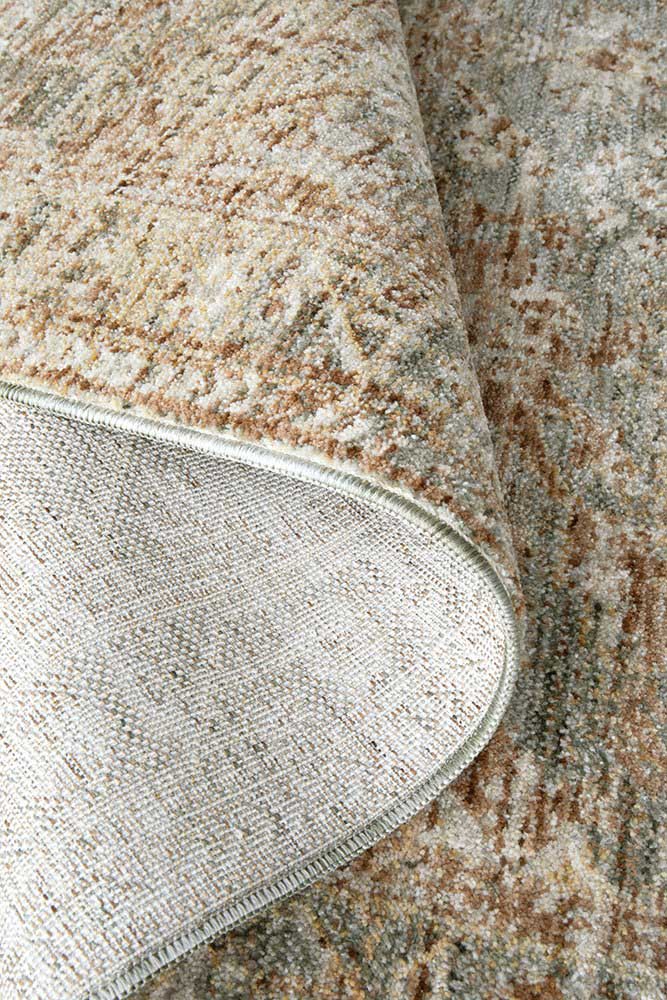 Margot Woodland hall runner featuring moss green and brown earthy tones in a vintage distressed style, Rugs N Timber Belrose.