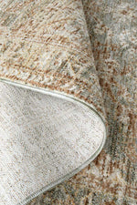 Margot Woodland hall runner featuring moss green and brown earthy tones in a vintage distressed style, Rugs N Timber Belrose.