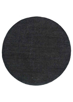 Narrabri Round Black Jute Rug – handwoven heavy-weight 100% jute, natural resort-style rug, available at Rugs N Timber Belrose showroom.