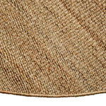 Narrabri Round Jute Rug – handwoven heavy-weight 100% jute, natural resort-style rug, available at Rugs N Timber Belrose showroom.