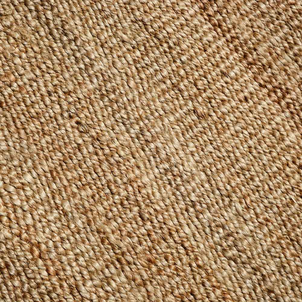 Narrabri Round Jute Rug – handwoven heavy-weight 100% jute, natural resort-style rug, available at Rugs N Timber Belrose showroom.