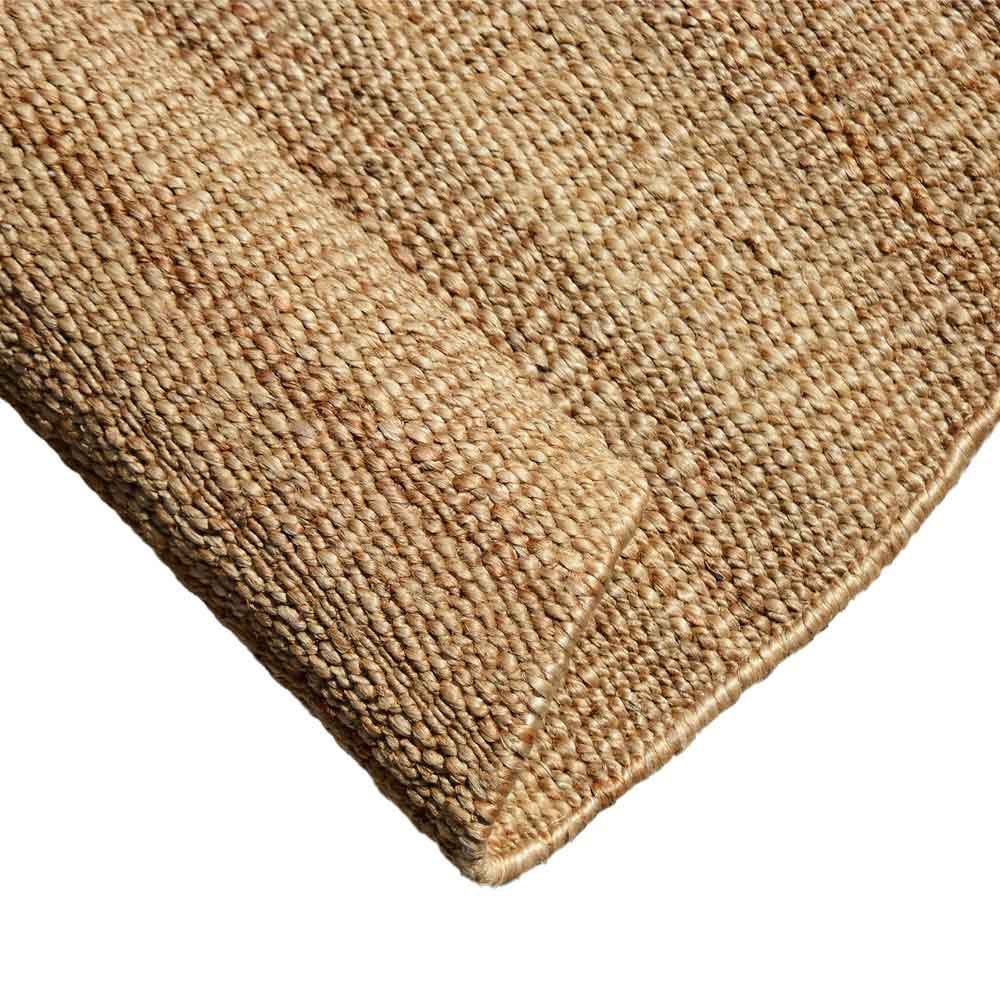 Narrabri Round Jute Rug – handwoven heavy-weight 100% jute, natural resort-style rug, available at Rugs N Timber Belrose showroom.