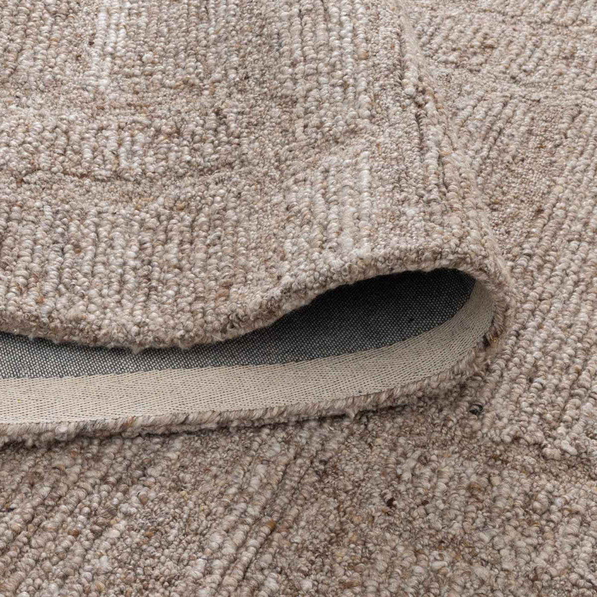 Nebraska Chestnut wool rug in rich cocoa tones with high–low boucle pattern – visit Rugs N Timber Belrose.