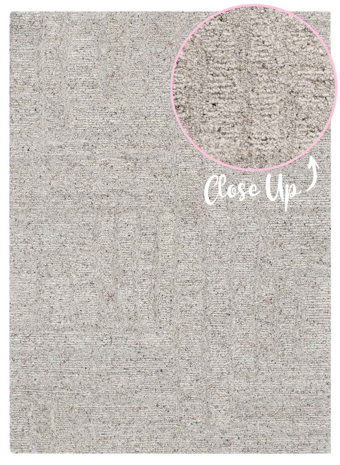 Nebraska Fawn wool rug in warm greige with thick boucle pile – see it at Rugs N Timber Belrose