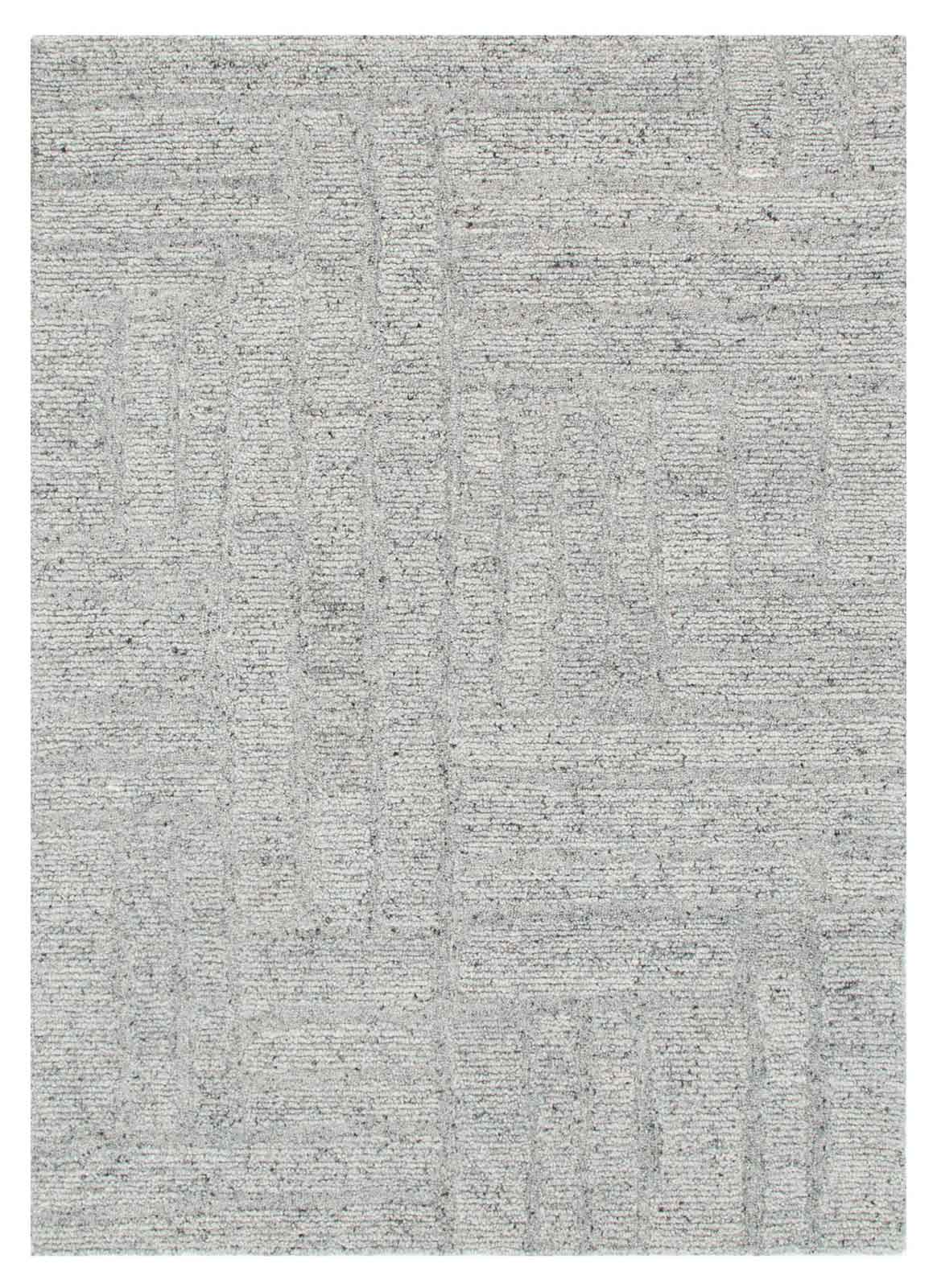 Nebraska Fog wool rug in soft grey with high–low boucle pattern – view in-store at Rugs N Timber Belrose.