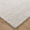 Nebraska Frost light silver wool rug featuring modern boucle weave, available at Rugs N Timber Belrose.