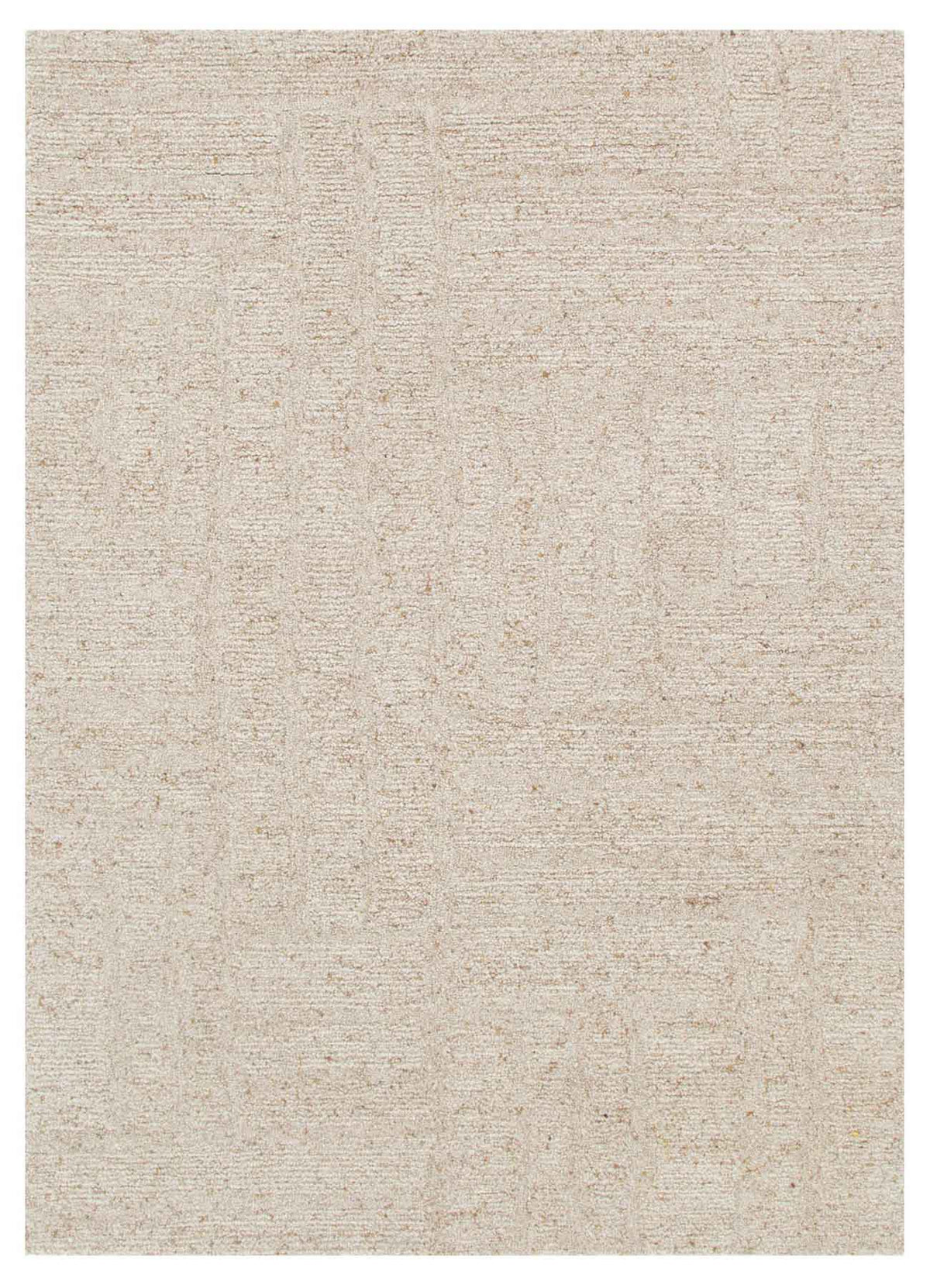 Nebraska Linen beige wool rug with soft 20mm boucle pile, available at Rugs N Timber Belrose showroom.