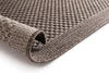Newport Charcoal Cross Stitch Outdoor Rug – durable indoor-outdoor flatweave design. See in person at Rugs n Timber Belrose.