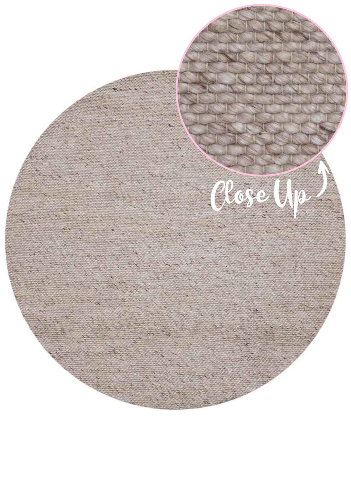 Opal beige wool and viscose hand woven rug in beige neutral tones. Available at Rugs N Timber