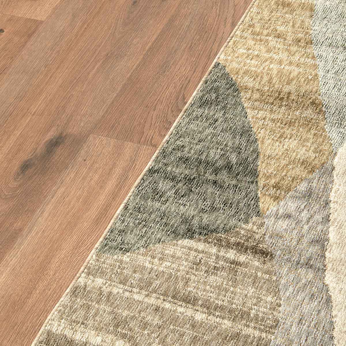 Ophelia Atelier contemporary abstract rug with flowing organic shapes and warm earthy colours.