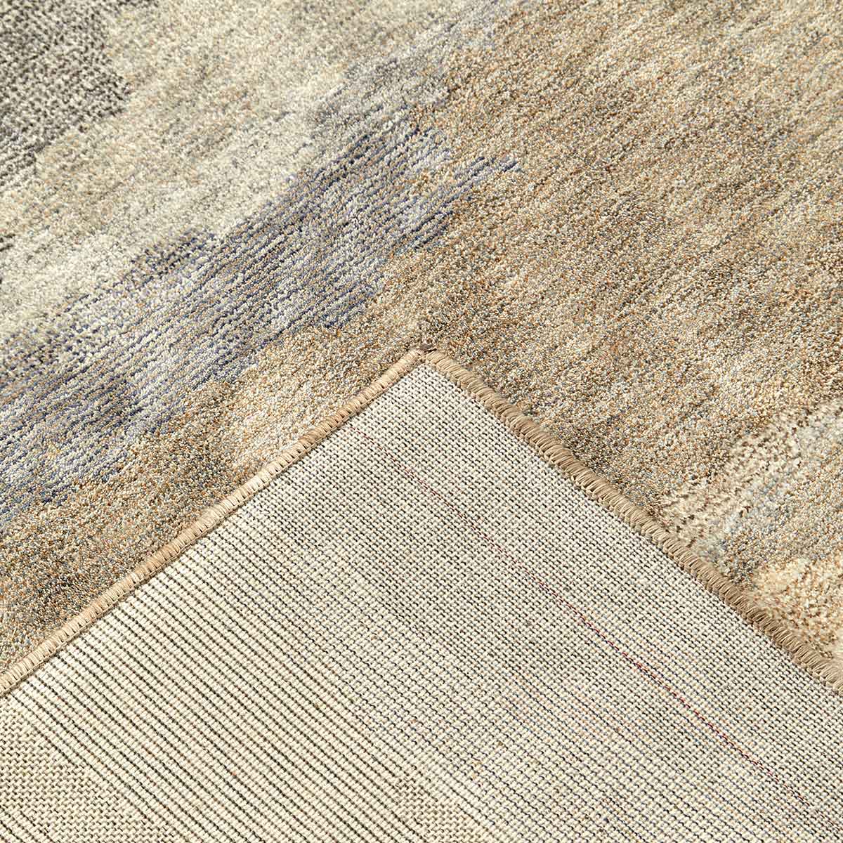 Ophelia Canvas contemporary abstract rug with painterly textures in warm neutral tones.