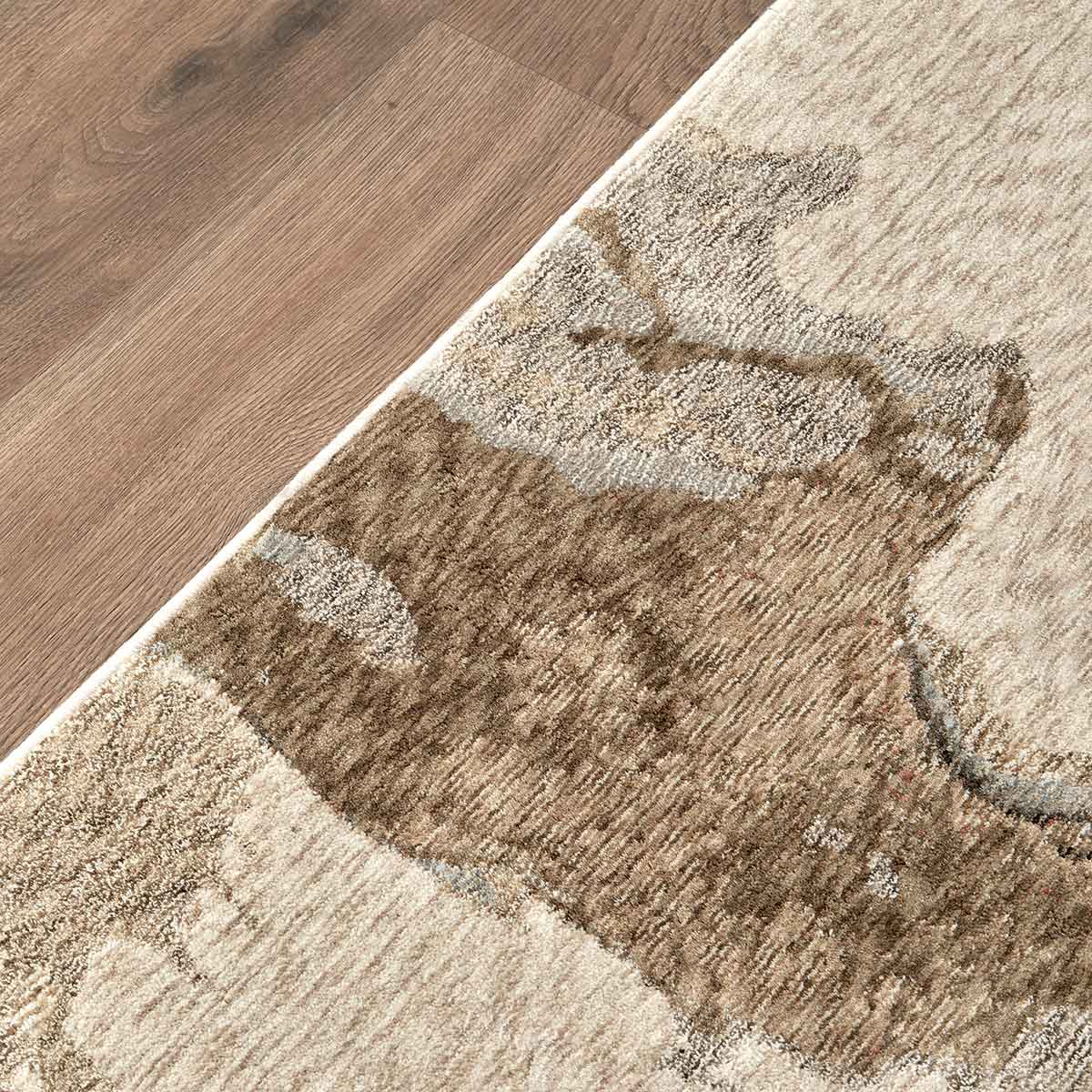 Ophelia Form contemporary marble effect rug inspired by flowing natural stone.