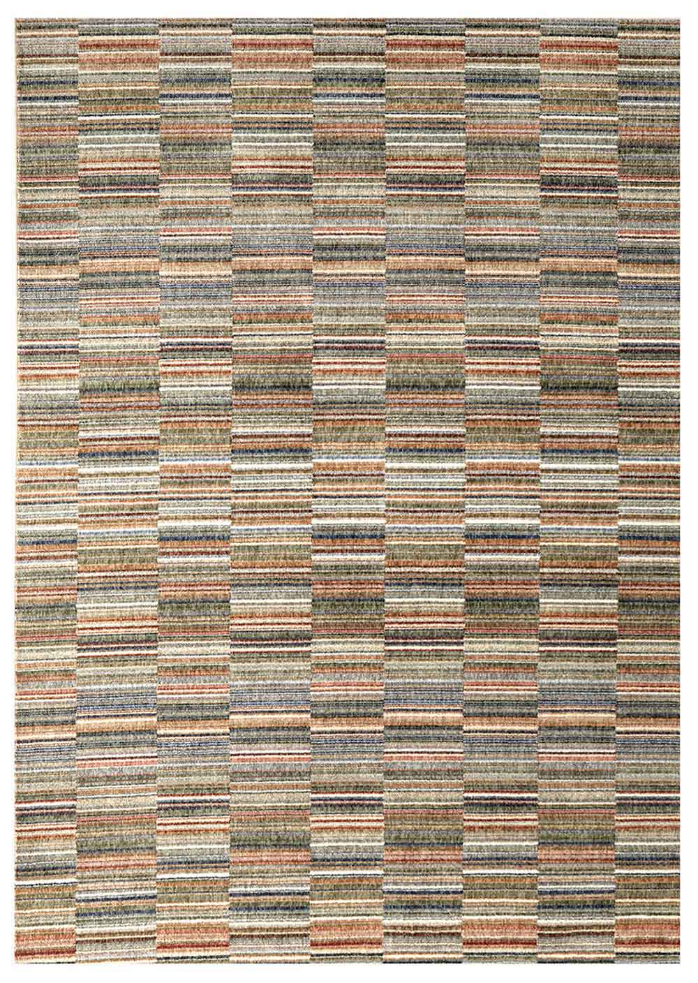 Ophelia Mosaic contemporary patterned rug with layered geometric mosaic design.