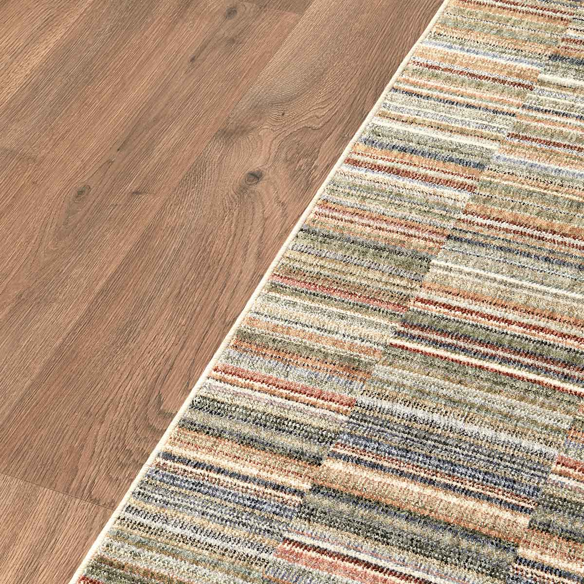 Ophelia Mosaic contemporary patterned rug with layered geometric mosaic design.