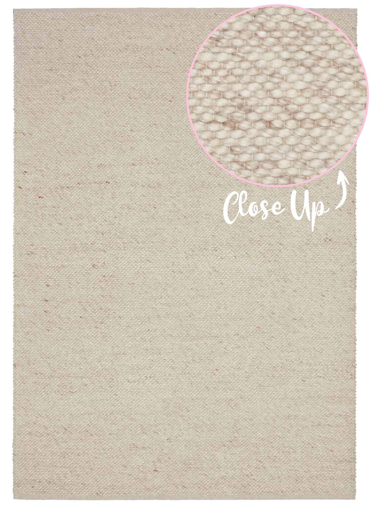 Morris Beige textured wool rug with tight handwoven weave, warm neutral rug available at Rugs N Timber Belrose