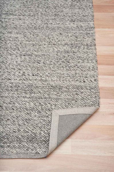 Morris Dark Grey Wool Rug | Textured Wool Rug | Belrose – Rugs 'N' Timber