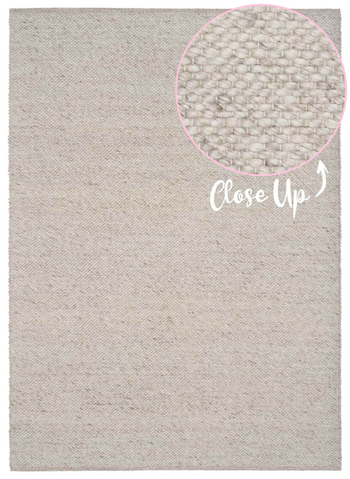 Morris Stone textured wool rug featuring a natural handwoven finish, view in person at Rugs N Timber Belrose showroom