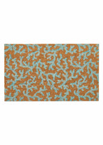 Hayman Coral PVC-backed coir doormat with aqua coral reef pattern – Rugs N Timber Belrose