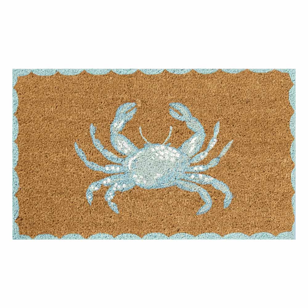 Crab design PVC-backed coir doormat with coastal style from Rugs N Timber Belrose