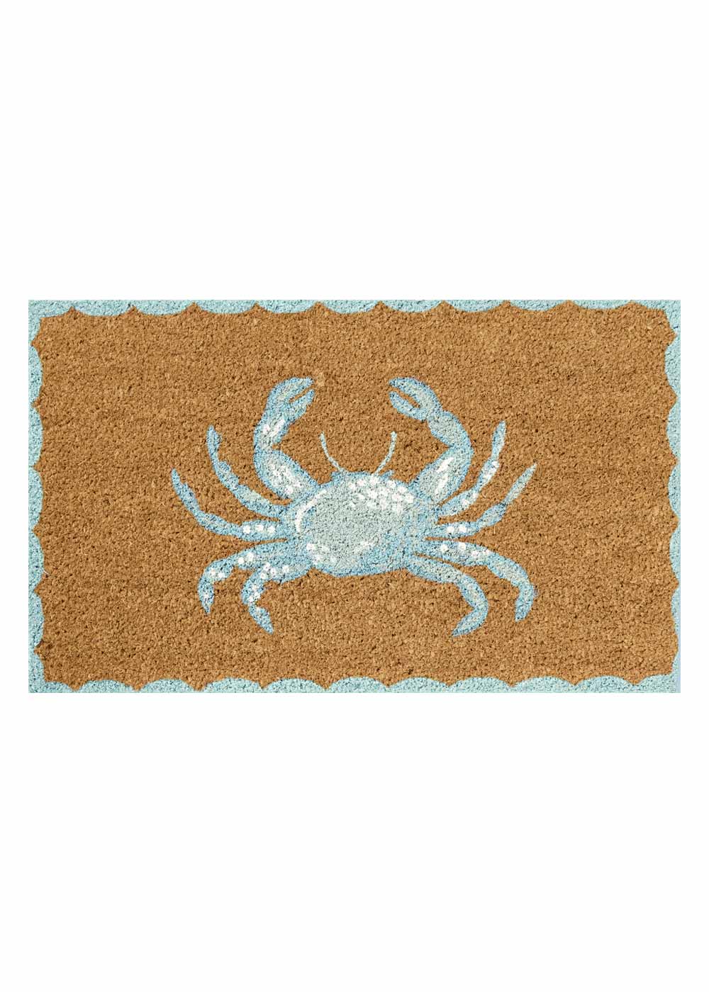 Crab design PVC-backed coir doormat with coastal style from Rugs N Timber Belrose