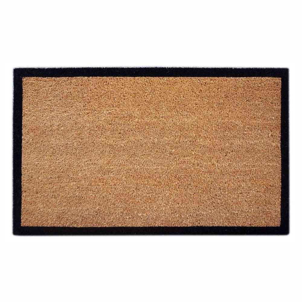 PVC Coir doormat with a black border, available at our Belrose showroom