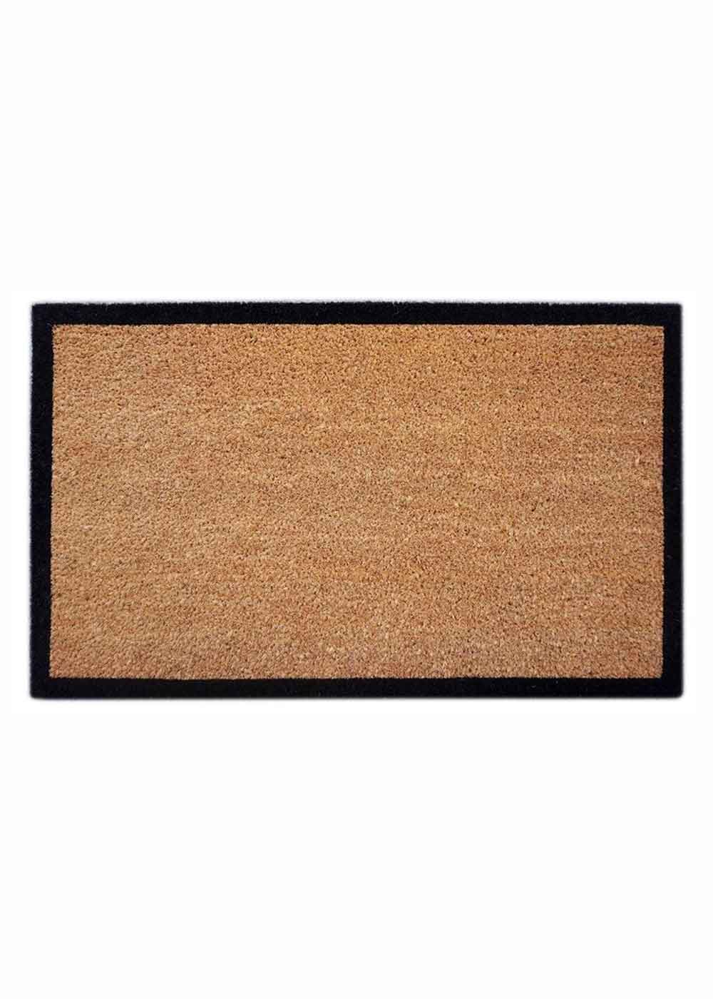 PVC Coir doormat with a black border, available at our Belrose showroom