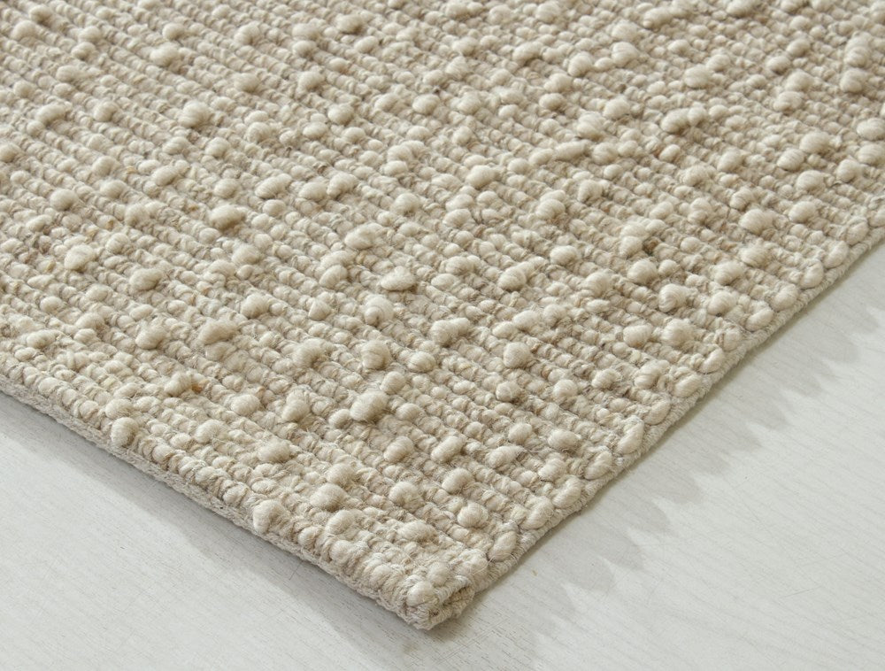 Riverview Oatmeal Rug – Handwoven Textured Wool Blend Rug in Light Natural