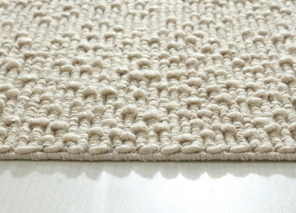 Riverview Oatmeal Rug – Handwoven Textured Wool Blend Rug in Light Natural Tones