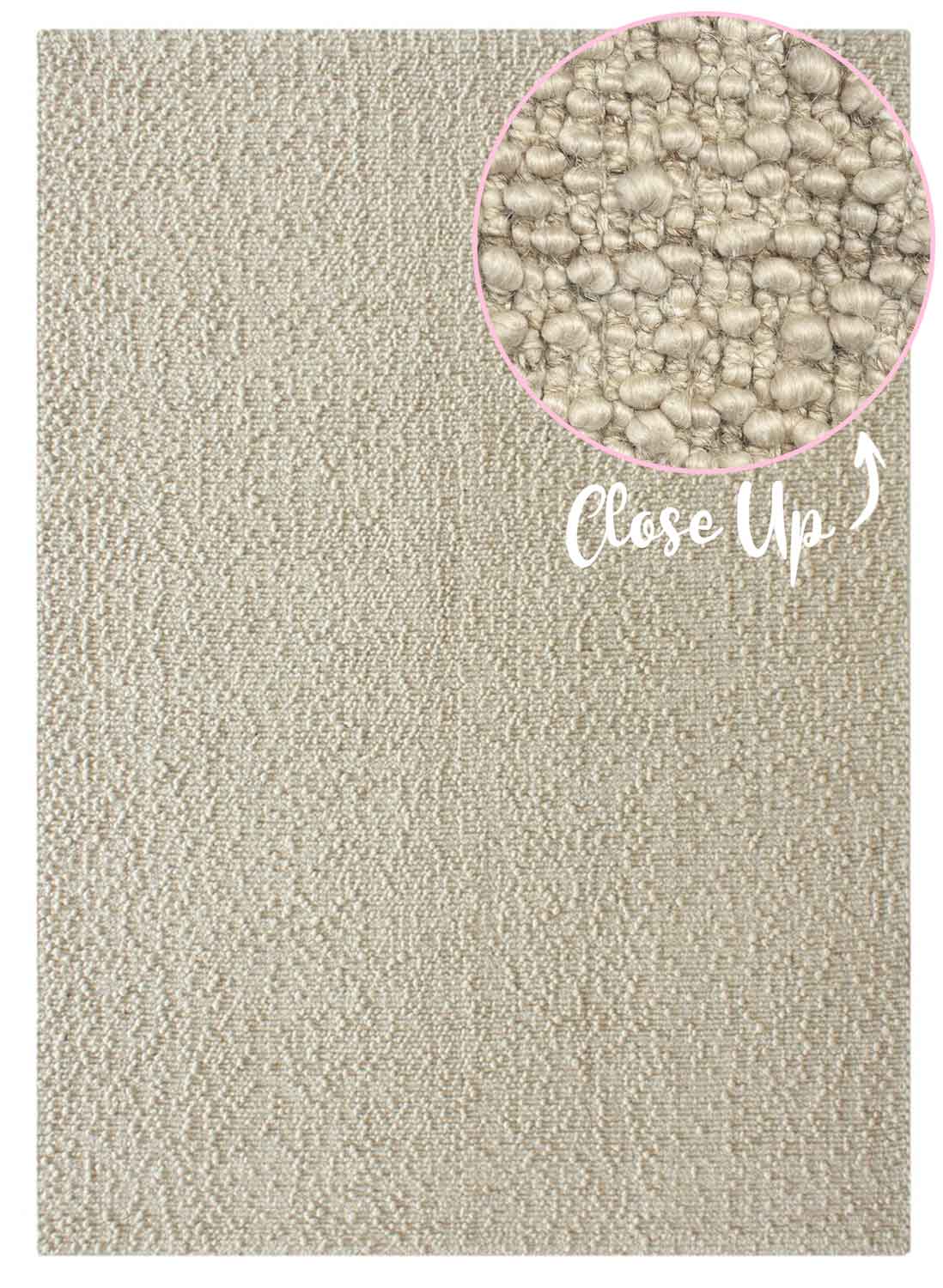 Riverview Oatmeal Rug – Handwoven Textured Wool Blend Rug in Light Natural Tones