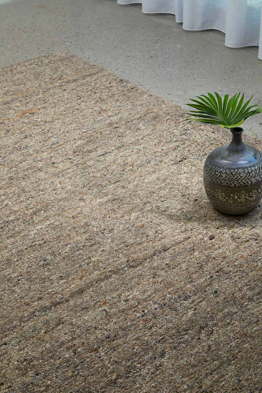 Rueben Cobblestone premium hand tufted wool rug inspired by the weathered streets of Old Havana, available at Rugs N Timber Belrose showroom