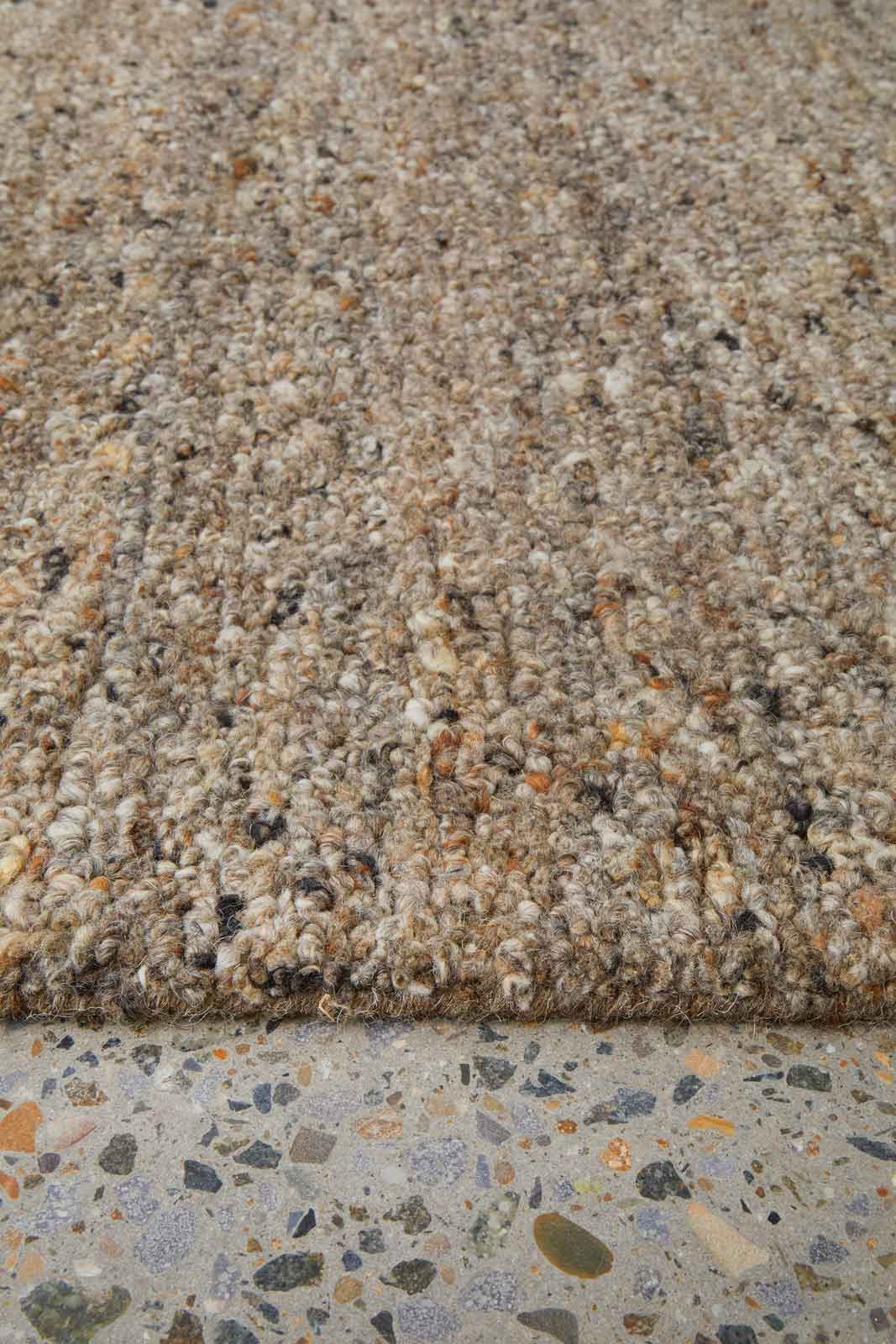 Rueben Cobblestone premium hand tufted wool rug inspired by the weathered streets of Old Havana, available at Rugs N Timber Belrose showroom