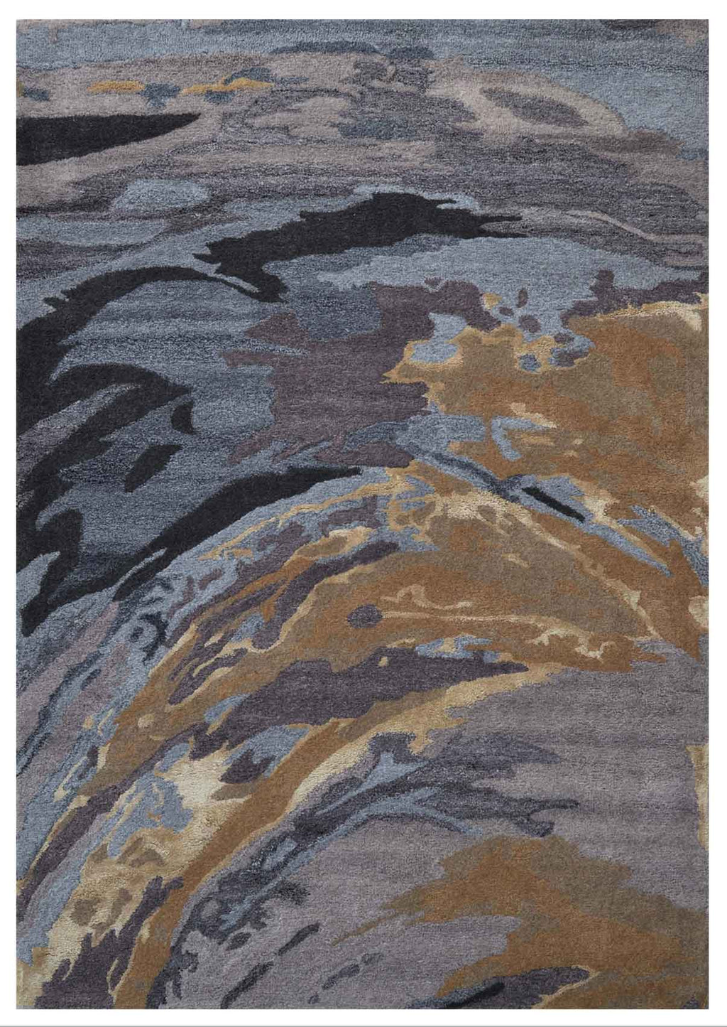 Sacramento Storm Rug - Abstract wool design - Rugs N Timber Belrose Sydney
