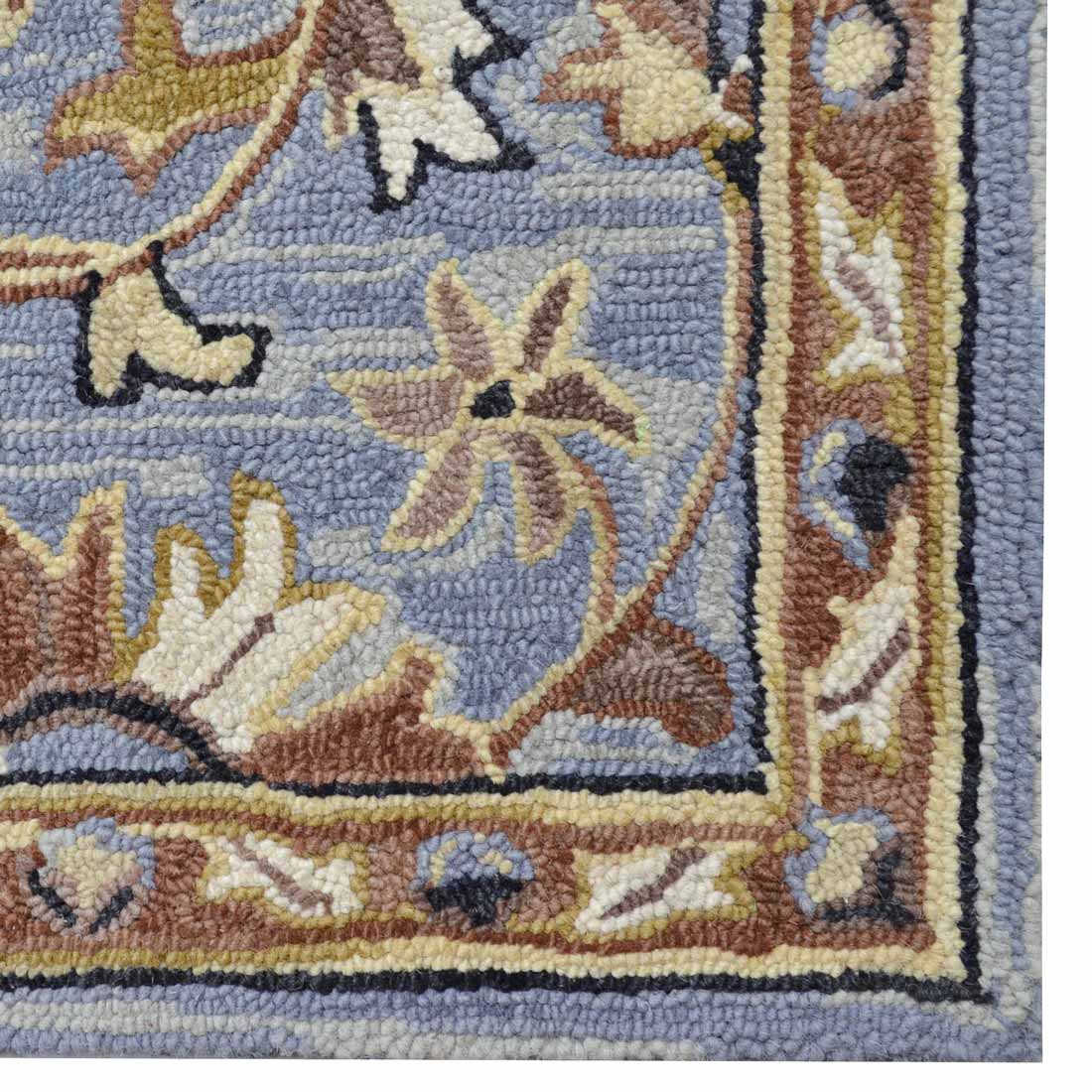 Santa Rosa Vine Rug in slate blue – available at Rugs N Timber Belrose