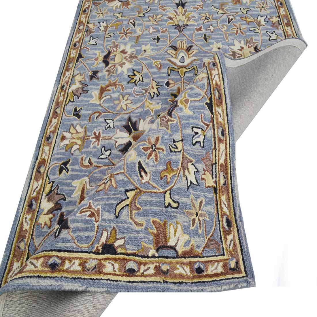 Santa Rosa Vine Rug in slate blue – available at Rugs N Timber Belrose
