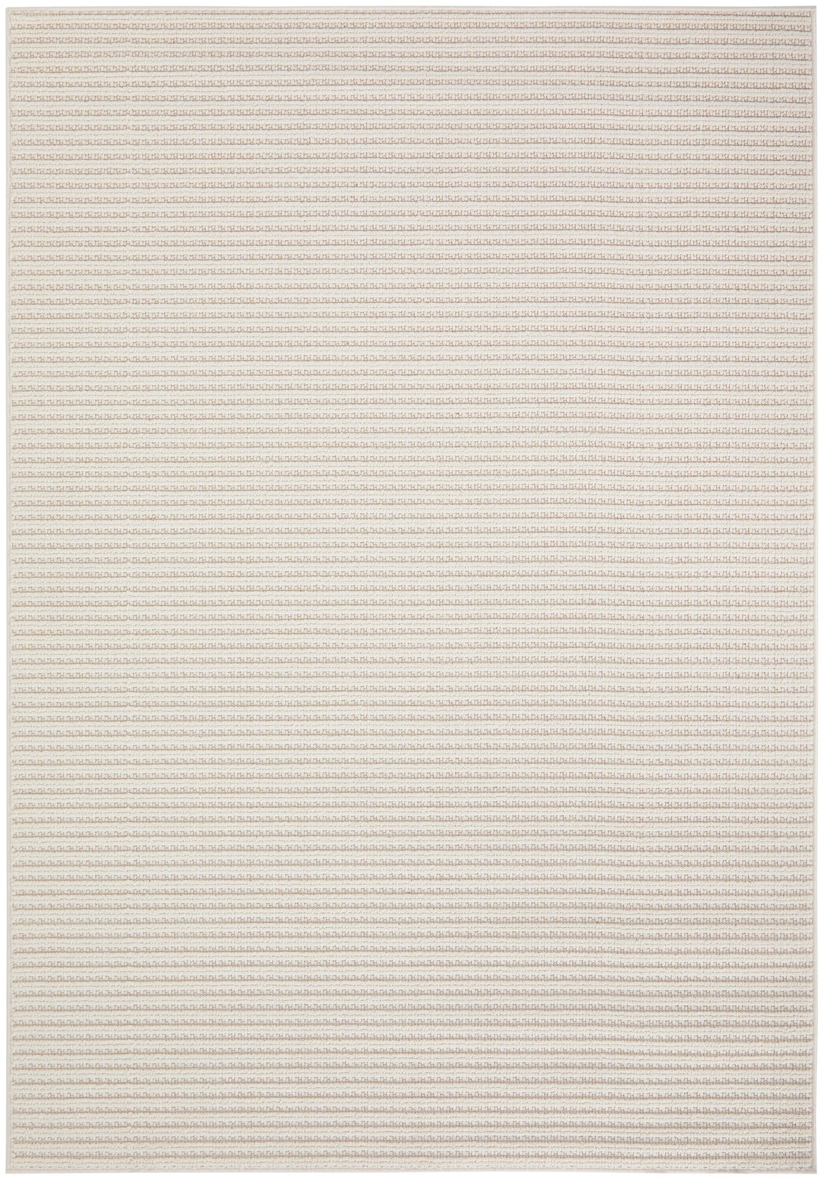 Serafina Cloud indoor and outdoor rug with textured linear design available at Rugs N Timber Belrose showroom