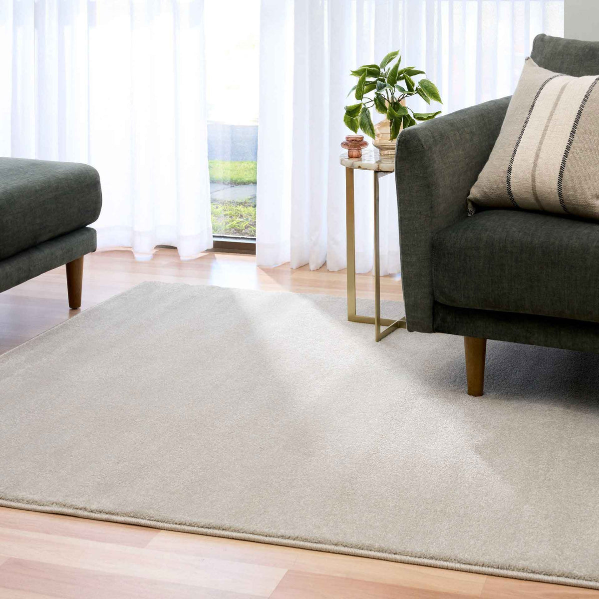 Stanley Ash Rug  | Grey Polypropylene Rug  Belrose | Rugs N Timber