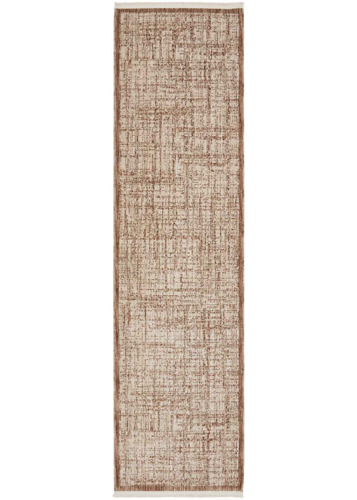 Meadow Malt neutral polyester runner from the Steph and Gian collection. Available at Rugs N Timber Belrose