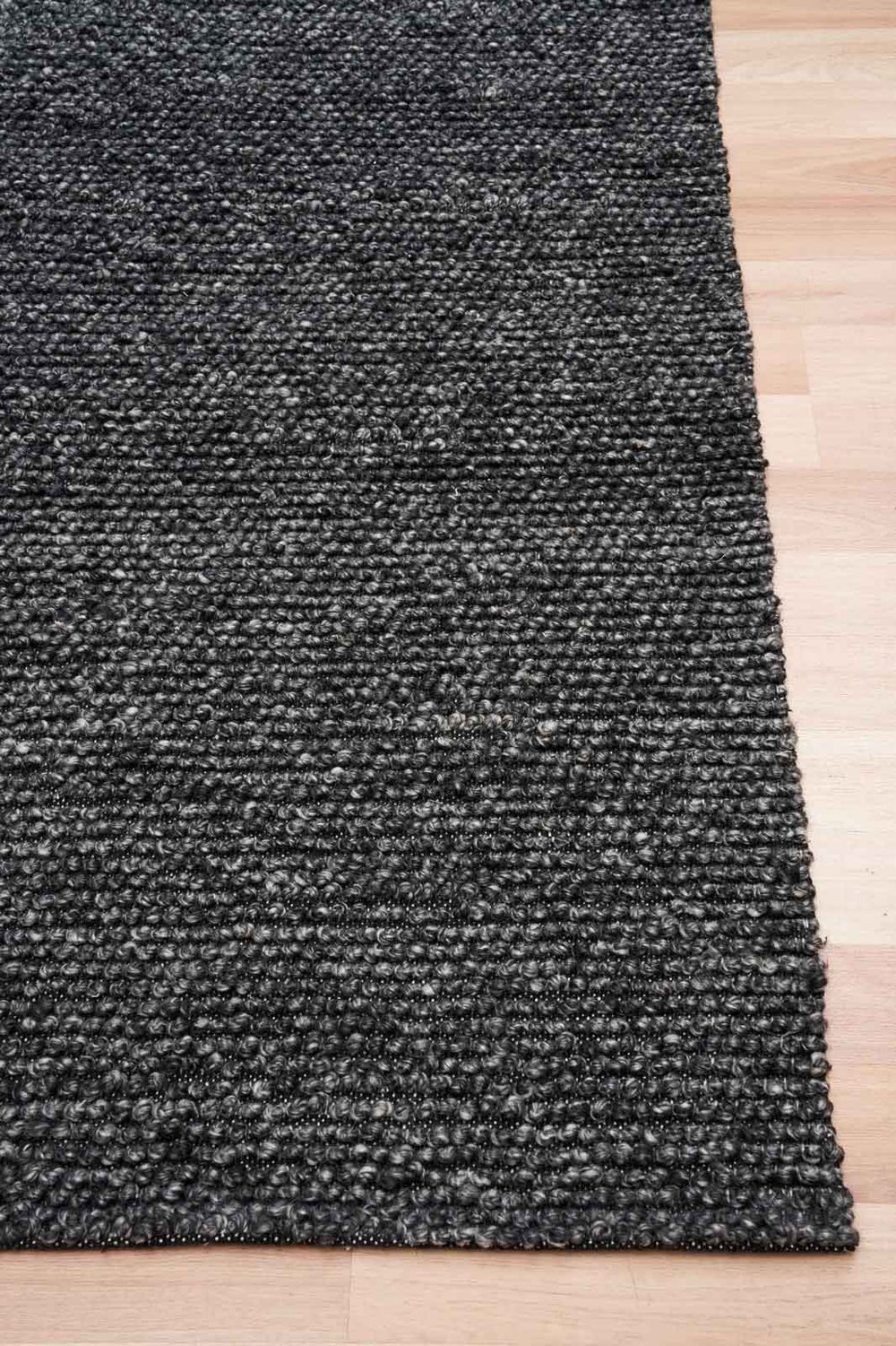 Wilfred Charcoal Textured Indoor Outdoor Rug | Rugs N Timber Belrose ...