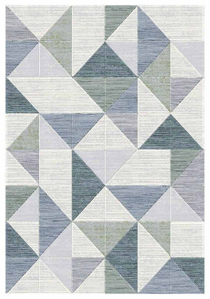 Willoughby Cerulean Shapes Rug | Modern Area Rug | Rugs N Timber ...