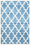 Piccolo Lattice Pattern Blue White Rug