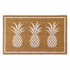 PVC Backed Coir Doormat - White Pineapples