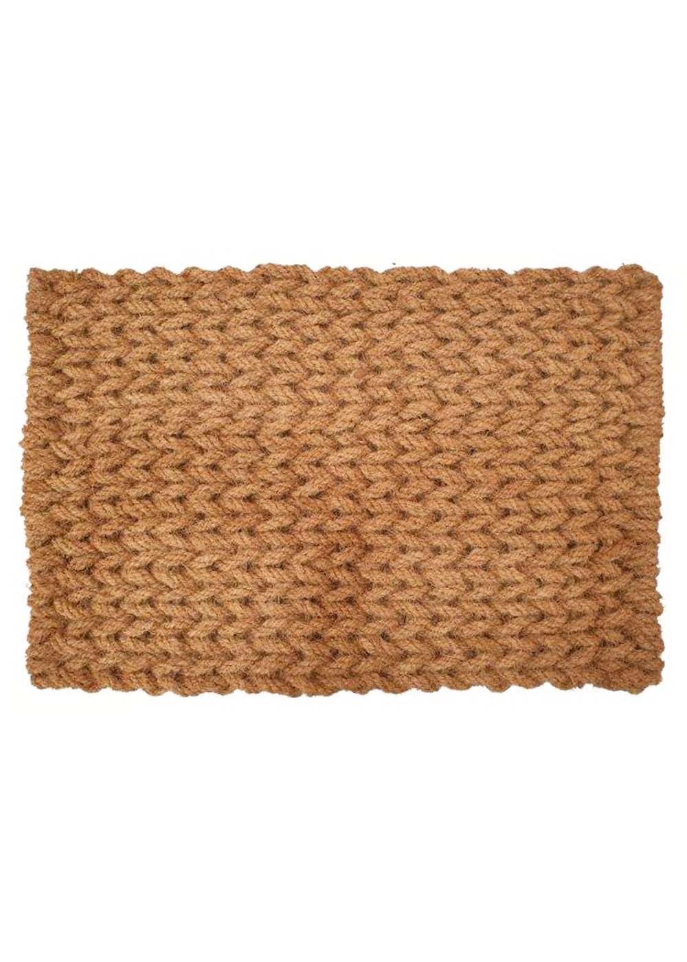 Coir Rope Woven Doormat - Knit Weave