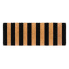 FM2 Premium Thick Coir Double Doormat - Black Stripes