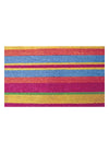 PVC Backed Coir Doormat - Pink Stripes