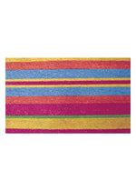 PVC Backed Coir Doormat - Pink Stripes